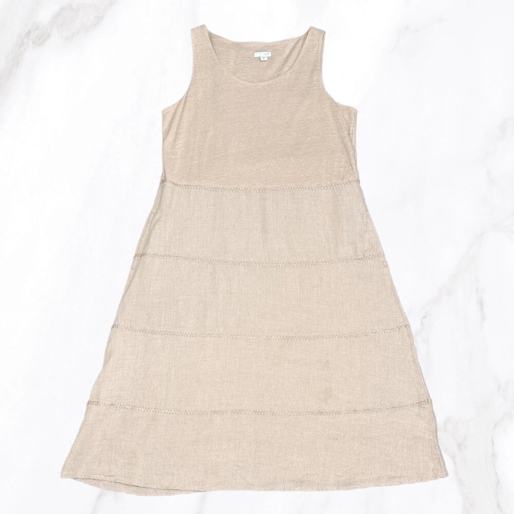 J. Jilll Women's‎ Oatmeal Linen Tank Swing Dress, Size M